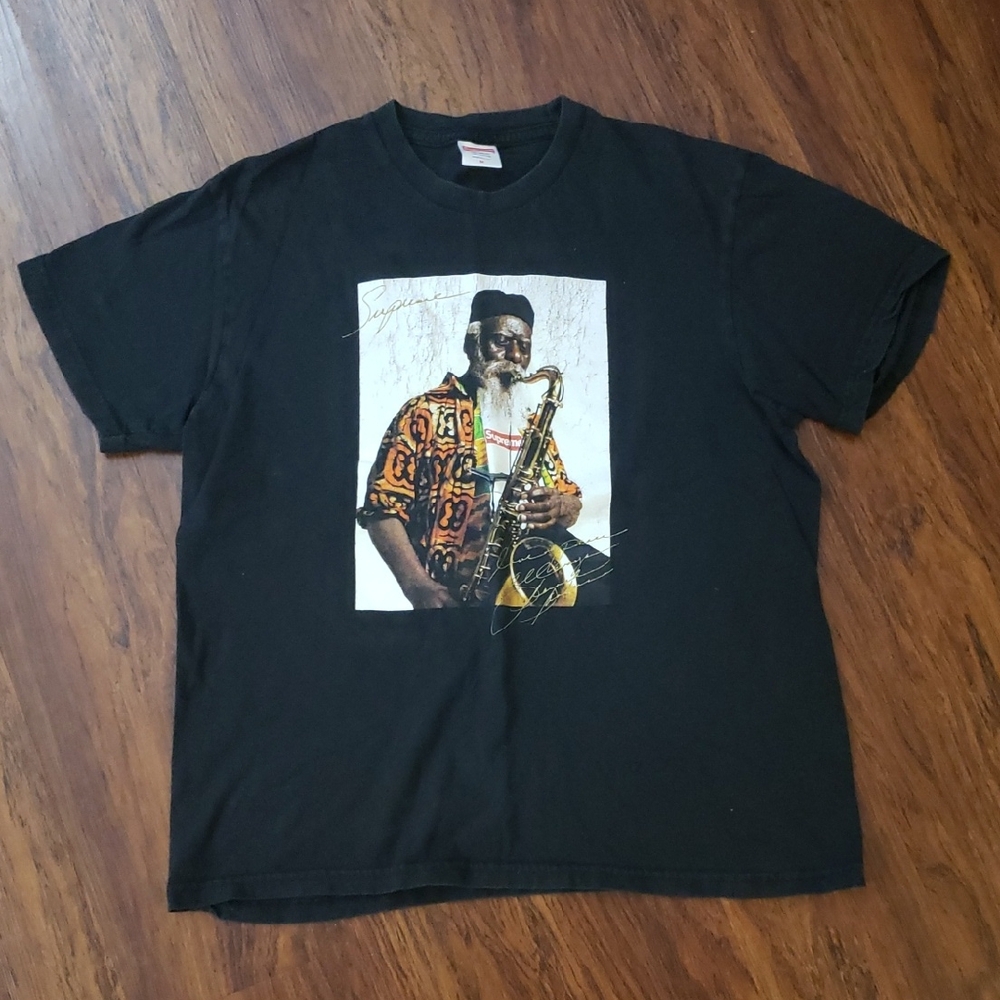 Supreme Black Mens Pharoah Sanders Cotton  Graphic Tee Size Medium Retro Y2K